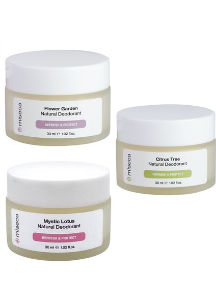 Üçlü Doğal Deodorant Seti | Flower - Citrus - Lotus