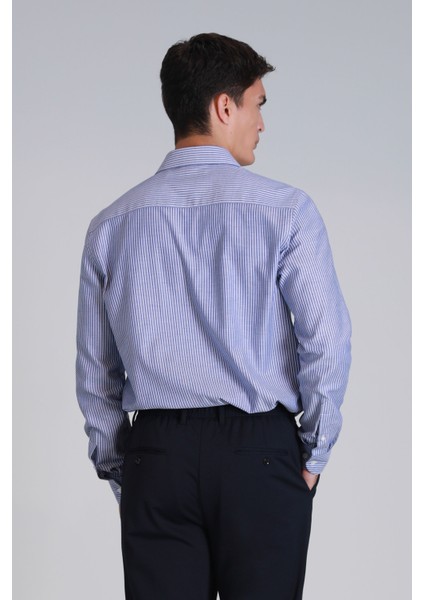 Strıt Erkek Basic Gömlek Slim Fit Lacivert