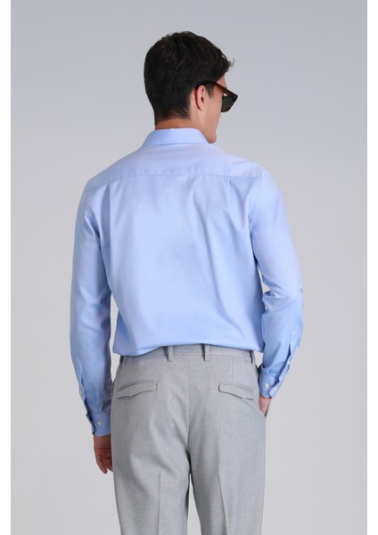 Danıel Erkek Basic Gömlek Slim Fit Gri