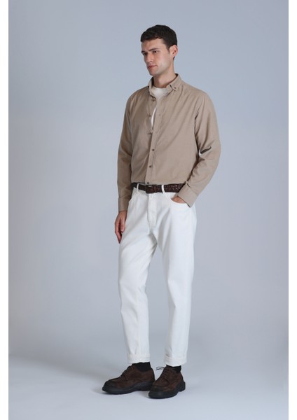 Water Erkek Basic Gömlek Slim Fit Antrasit