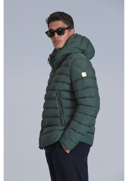 Oversize Kapüşonlu Erkek Kışlık Mont - Minimalist Tasarım