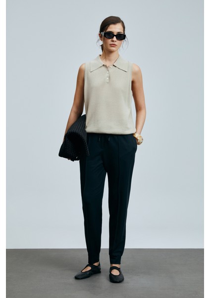 Porto Kadın Pantolon Siyah