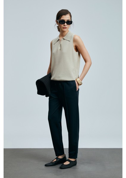 Porto Kadın Pantolon Siyah