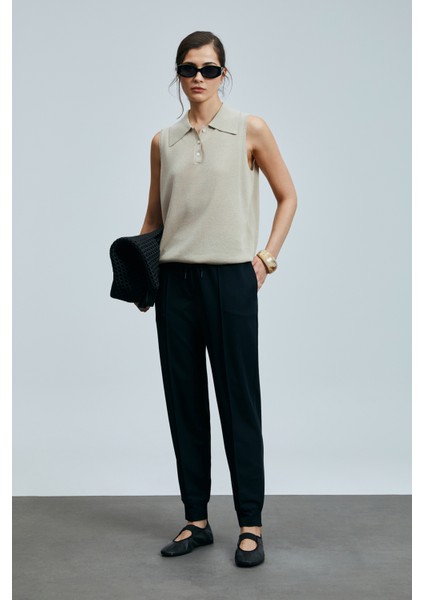 Porto Kadın Pantolon Siyah