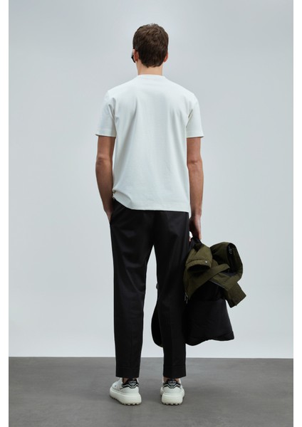 Marcus Modern Grafik T- Shirt Siyah