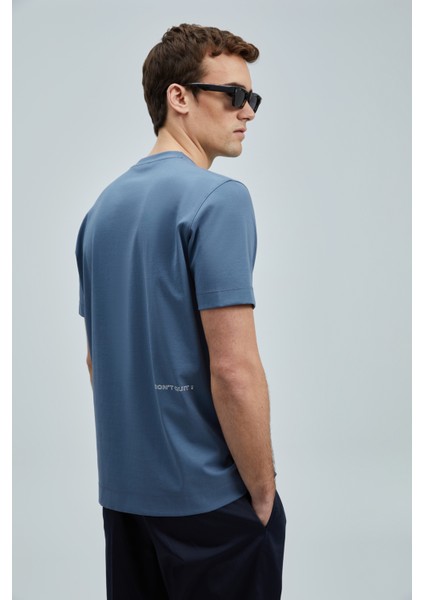 Think Slim Fit Erkek Koyu Mavi T-Shirt (111020240)
