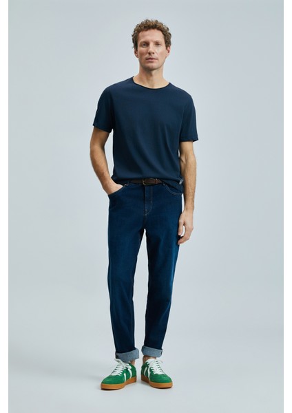 Lufian Junya Erkek Basic Tişört Lacivert