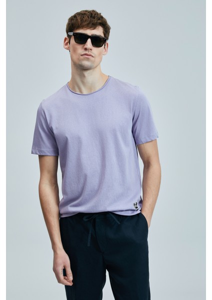 Junya Erkek Basic Tişört Lila
