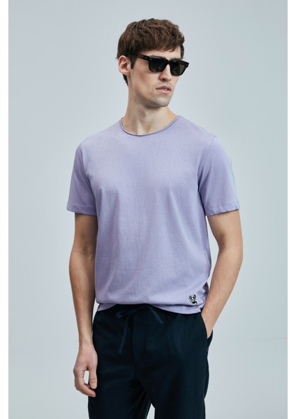 Junya Erkek Basic Tişört Lila