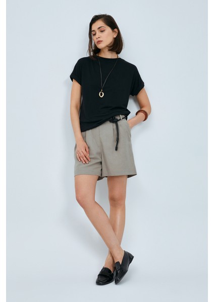 Sıgnorıa Kadın Modal Karışımlı T- Shırt Siyah