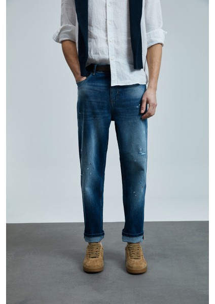 Salvator Smart Jean Erkek Pantolon Slim Fit Mavi