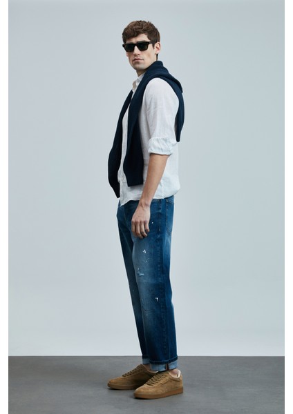 Salvator Smart Jean Erkek Pantolon Slim Fit Mavi