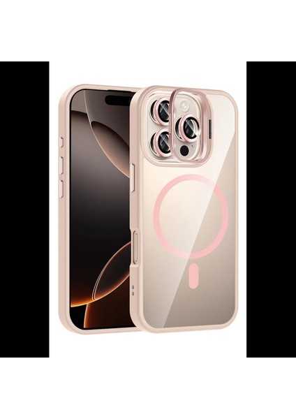 Apple iPhone 16 Pro Remim Lensli Magsafe Standlı Kapak