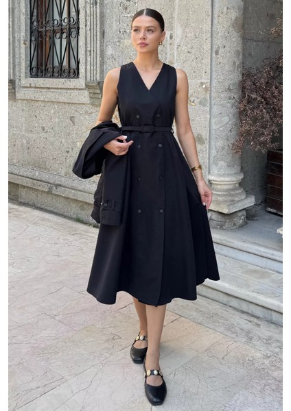 Kadın Trenç Kumaş Ceket Elbise Ikili Takım P-00018250 fiyatları