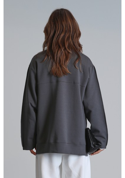 Sandra Kadın Örme Sweatshırt Haki