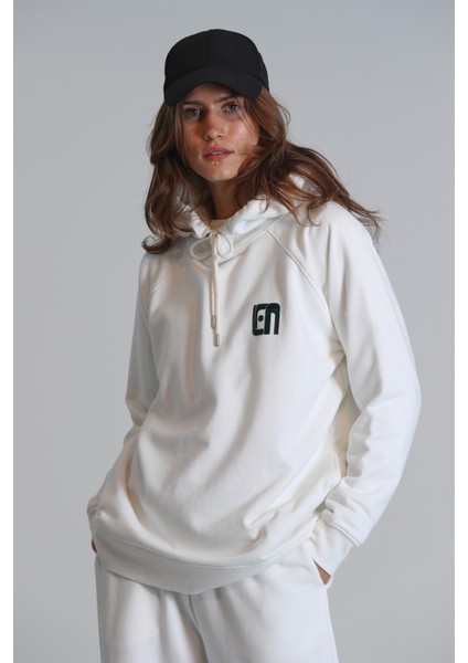 Sabrına Kadın Örme Sweatshırt Ekru