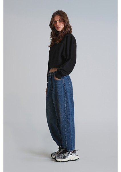 Olıvıa Kadın Örme Sweatshırt Siyah