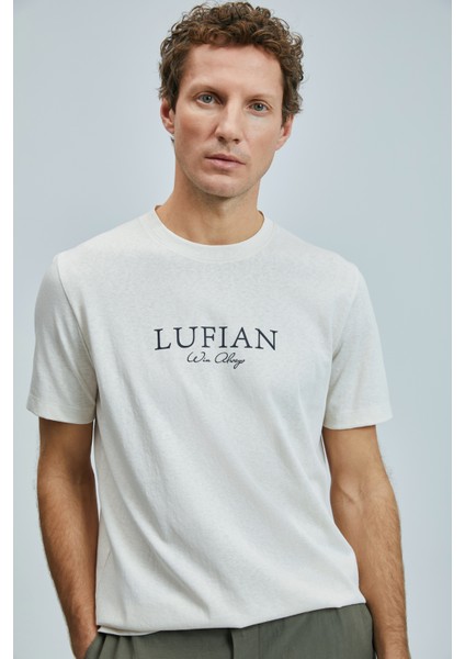 Love Regular Fit Erkek Ekru T-Shirt (111020238)