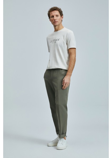 Love Regular Fit Erkek Ekru T-Shirt (111020238)