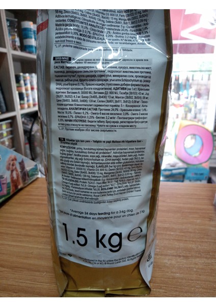Yetişkin ve Yaşlı Maltlese Irkı Köpek Kuru Mama Kümes Hayvanlı 1.5 kg modelleri