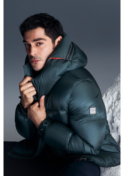 Jadon Kaz Tüyü Erkek Mont Siyah