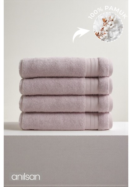 4'lü Dora Lila Banyo Havlusu - 70x140 Cm, 420 Gr, %100pamuk, Spa Ve Otel Havlusu, Günlük Kullanıma Uygun fırsatları