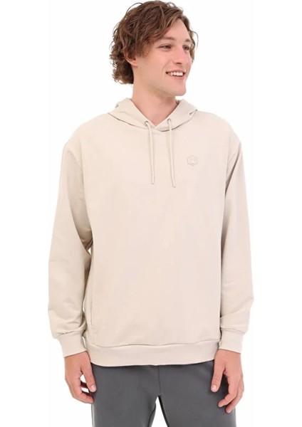SN73 Hoodie Kapsonlu Erkek Sweat - Bej
