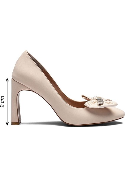 Platform Yüksek Topuk Fiyonk Tokalı Kadın Nubuk Abiye Ayakkabı 3120 fiyatları