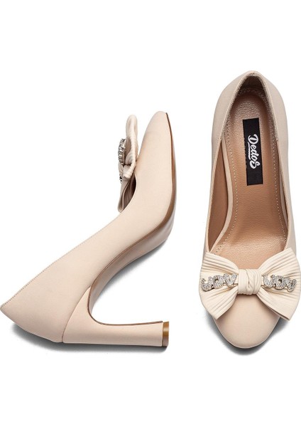 Platform Yüksek Topuk Fiyonk Tokalı Kadın Nubuk Abiye Ayakkabı 3120 modelleri