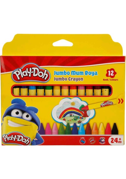 Nessiworld Play-Doh Silinebilir Jumbo Crayon Mum Boya 12 Renk