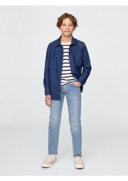 Erkek Çocuk Açık Mavi Slim Jean Pantolon