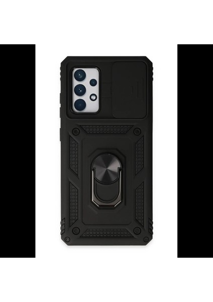 Samsung Galaxy A72 Kılıf Pars Lens Yüzüklü Silikon