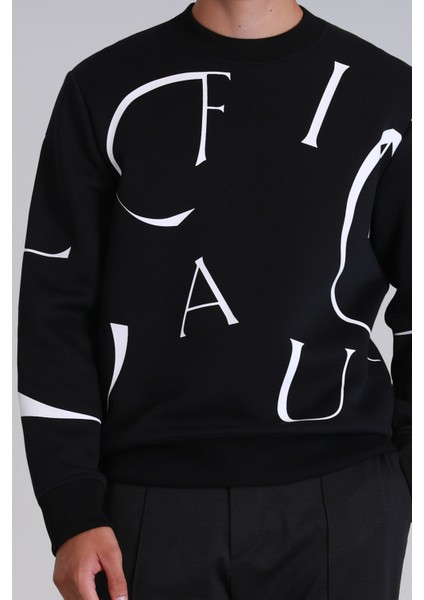 Frank Erkek Sweatshirt Siyah