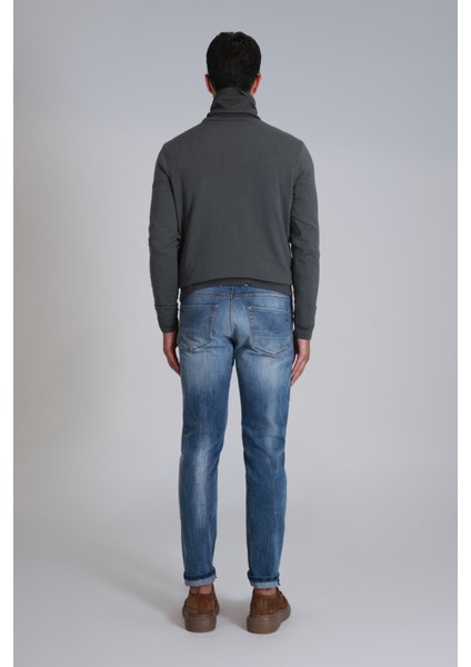 Axel Smart Jean Erkek Pantolon Slim Fit Mavi