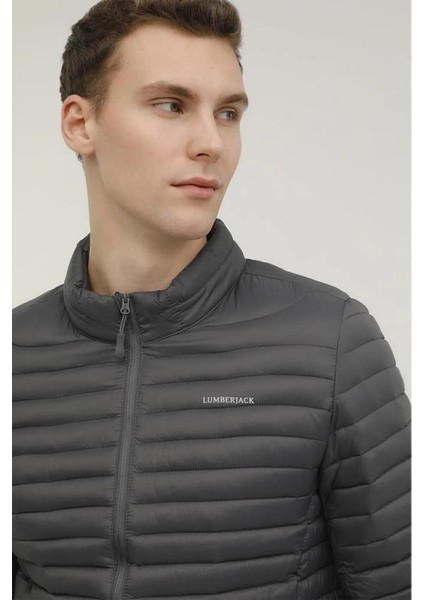 Perry Coat Koyu Gri Erkek Hafif Kısa Mont modelleri