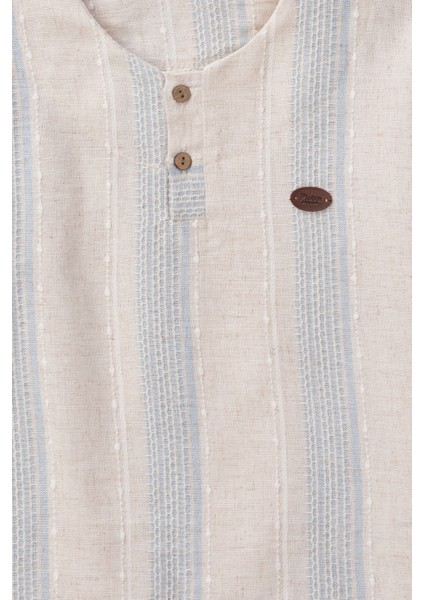 Çizgili Uzun Kol %100 Pamuk Müslin Kumaş Bebek ve Çocuk Erkek Ikili Takım modelleri