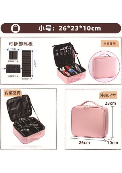 Kadınlar Için Hazırlama Çantası, Dava Taşınabilir Büyük Kapasitet, Pu Tırnak Sanatı, Makyaj Sanatçısı ve Makyaj Deposu Çantası (Yurt Dışından)