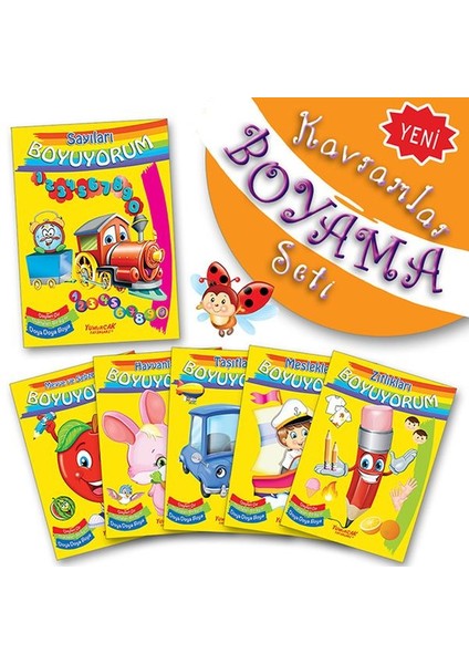 Kavramlar Boyama Seti (6 Kitap Takım)