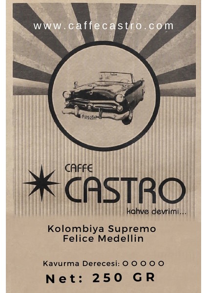 Kolombiya Supremo Felice Medellin Kahve 250 gr fiyatları