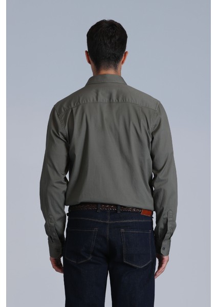 Ferla Erkek Basic Gömlek Slim Fit Lacivert