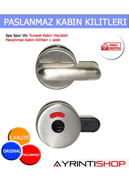 Wc Tuvalet Kabin Mandallı Paslanmaz Kabin Kilitleri 1 Adet fiyatları