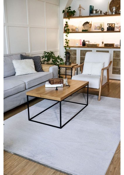 Yoga 5012 Gri - Kaymaz Yıkanabilir Halı | Yumuşak Dokulu Düz Renk Halı fiyatları