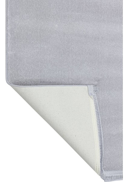 Yoga 5012 Gri - Kaymaz Yıkanabilir Halı | Yumuşak Dokulu Düz Renk Halı