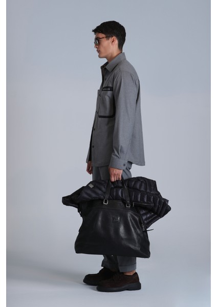 Hard Erkek Basic Gömlek Slim Fit Gri