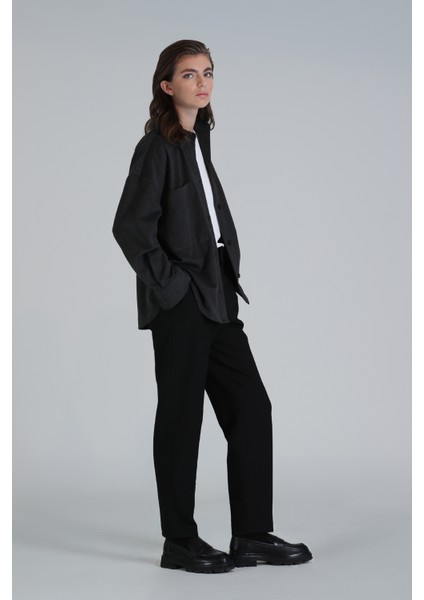 Chelsea Kadın Gömlek Regular Fit Antrasit