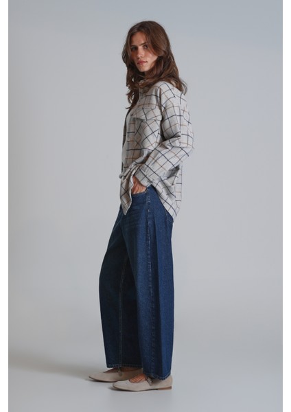 Nelson Kadın Gömlek Regular Fit Gri