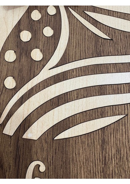 Safari Serisi - Leopar - Ahşap Duvar Saati - 40 cm (Çift Katmanlı Ahşap)