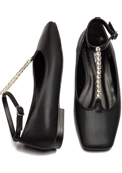 Kadın Taş Tokalı Parlak Babet Ayakkabı 2205 modelleri