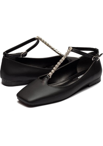 Kadın Taş Tokalı Parlak Babet Ayakkabı 2205 fırsatları
