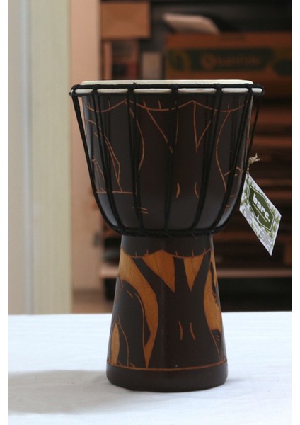 Ahşap Djembe Otantik Çalgı 008 25CM Mahonı Agacı Keçi Derisi indirimleri